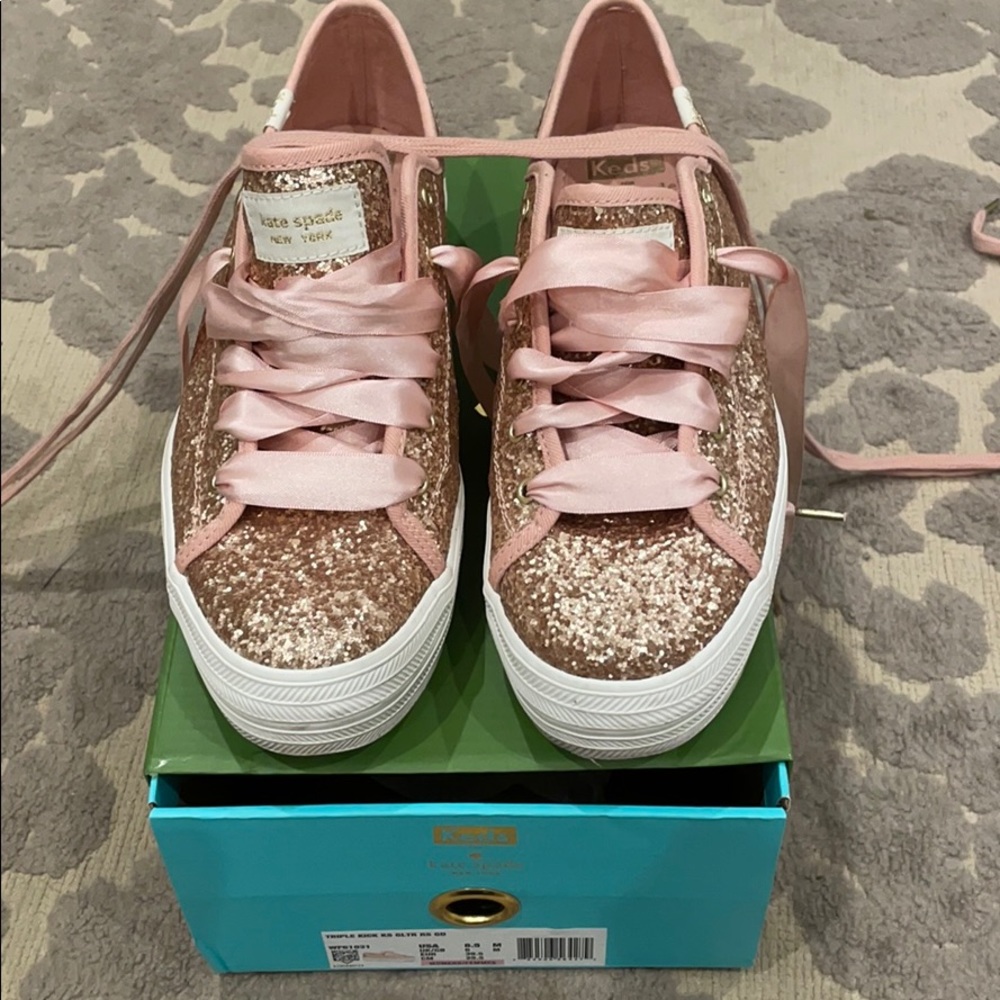 Pink glitter Keds by Kate Spade